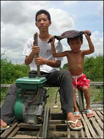 Bamboo train driver Sok Kimhor