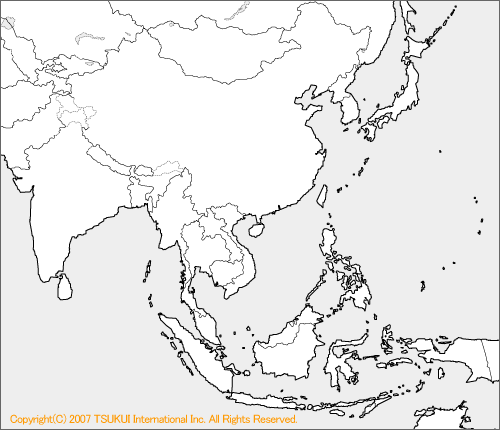 世界地図 Eastern Asia アジア東部 白地図 500ピクセル 地域名 Eastern Asia アジア東部 アジア東部の白地図 世界 地図 Http Www Sekaichizu Jp