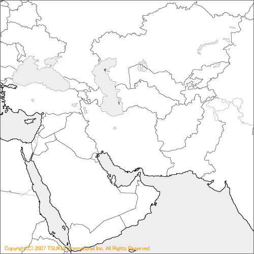 世界地図 Western Asia アジア西部 白地図 500ピクセル 地域名 Western Asia アジア西部 アジア西部 世界地図 Http Www Sekaichizu Jp